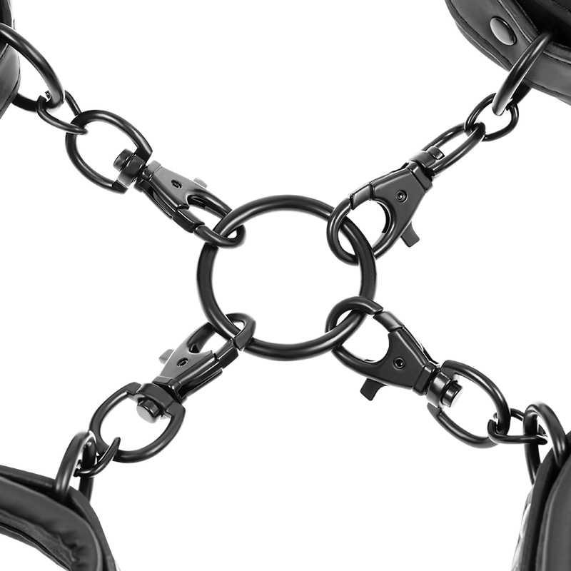 FETISH SUBMISSIVE - SET OF HAND AND ANKLE HANDCUFFS WITH NOPRENE LINING - Image 7