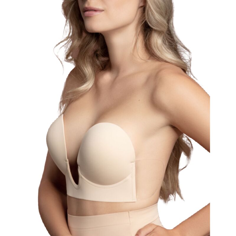BYE-BRA - BRA WITHOUT HANDLES SHAPE U BEIGE CUP D - Image 2
