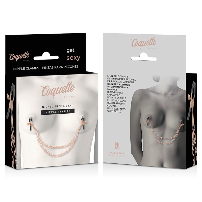COQUETTE CHIC DESIRE - FANTASY METAL NIPPLE CLIPS WITH CHAIN - Image 6