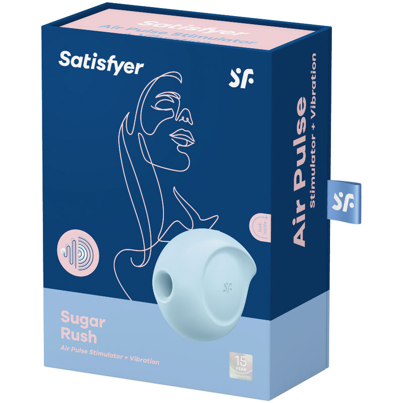 SATISFYER - SUGAR RUSH AIR PULSE STIMULATOR & VIBRATOR BLUE - Image 4
