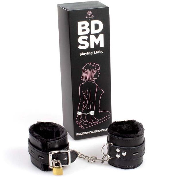 SECRETPLAY - BLACK BONDAGE HANDCUFFS BDSM COLLECTION - Image 2