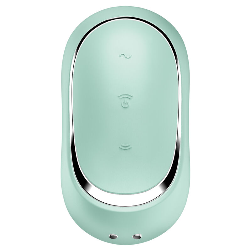 SATISFYER - PRO TO GO 2 DOUBLE AIR PULSE STIMULATOR & VIBRATOR GREEN - Image 4