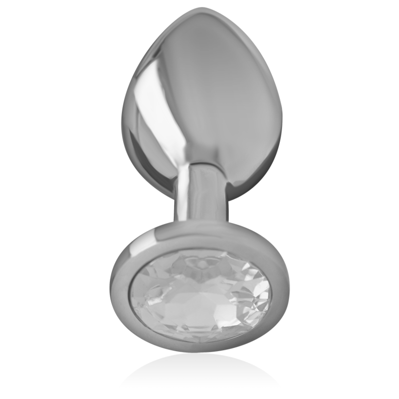 INTENSE - ALUMINUM METAL ANAL PLUG WITH SILVER CRYSTAL SIZE M - Image 2