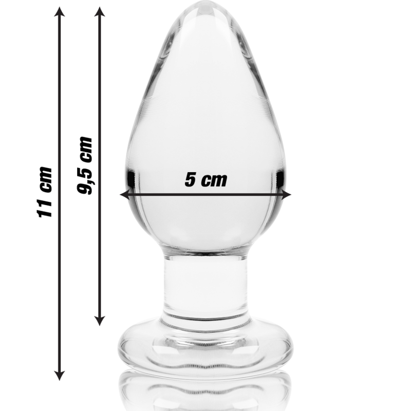 NEBULA SERIES BY IBIZA - MODEL 3 ANAL PLUG BOROSILICATE GLASS TRANSPARENT 11 CM -O- 5 CM - Image 3