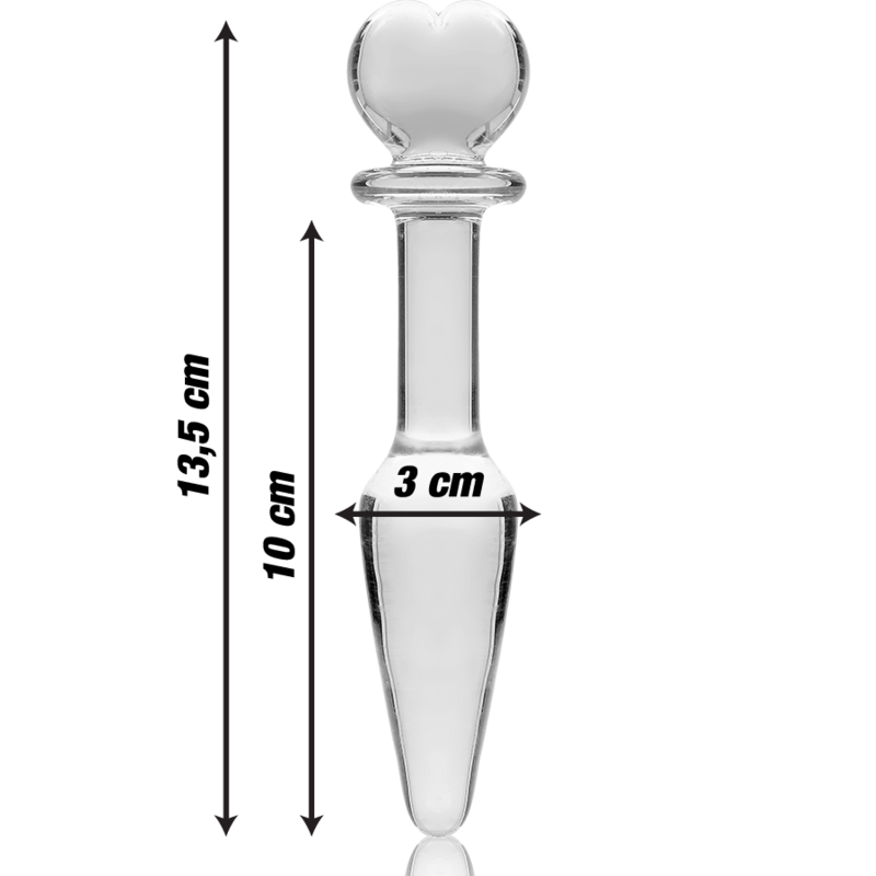 NEBULA SERIES BY IBIZA - MODEL 7 ANAL PLUG BOROSILICATE GLASS CLEAR 13.5 CM -O- 3 CM - Image 3