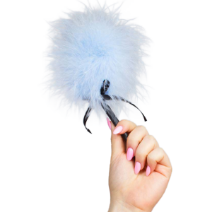 SECRETPLAY - LIGHT BLUE MARABOU DUSTER