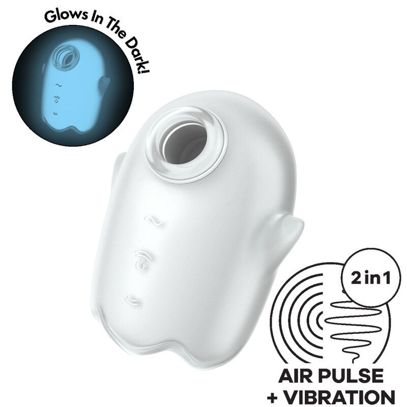 SATISFYER - GLOWING GHOST AIR PULSE & VIBRATOR WHITE - Image 4