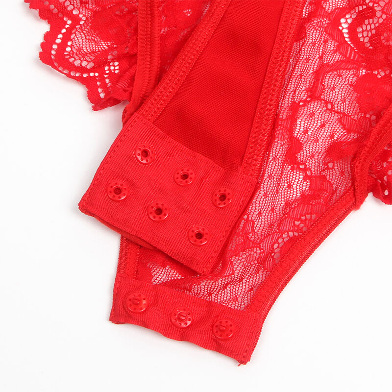 SUBBLIME - TEDDY WITH GARTER WITH LACE DETAIL AND STRIPS RED L/XL - Image 11