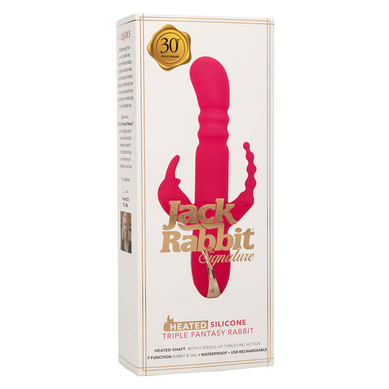 CALEXOTICS - JACK FANTASY TRIPLE HEATED VIBRATOR RABBIT PINK - Image 10