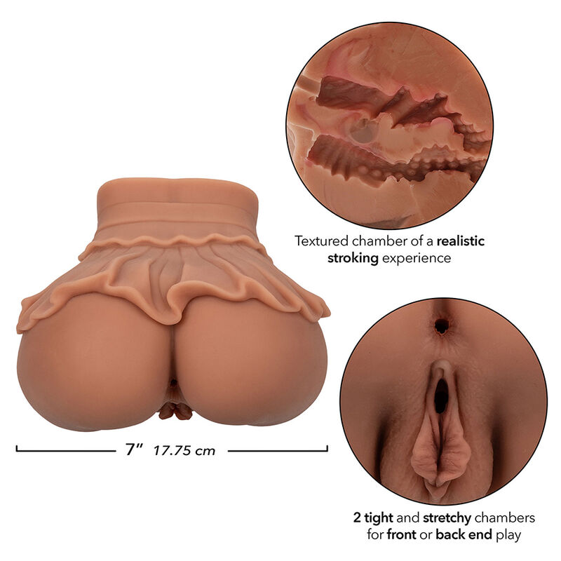 CALEXOTICS - THE HOMECOMING QUEEN DOUBLE REALISTIC MASTURBATOR CARAMEL - Image 7