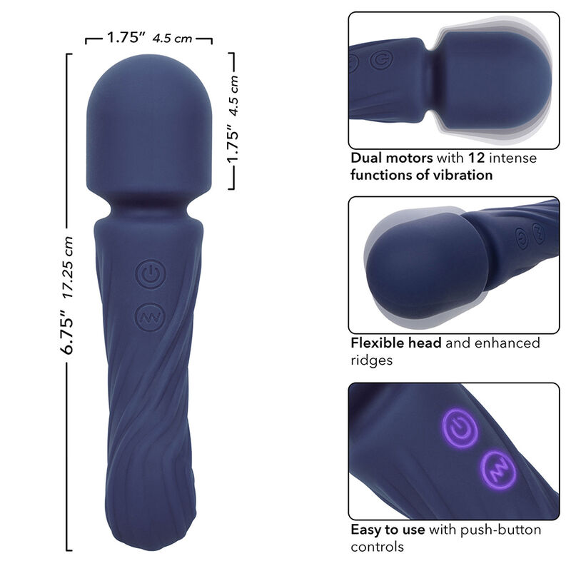 CALEXOTICS - CHARISMA ALLURE MASSAGER DUAL MOTORS 12 FUNCTIONS 17.25 CM X 4.5 CM PURPLE - Image 6