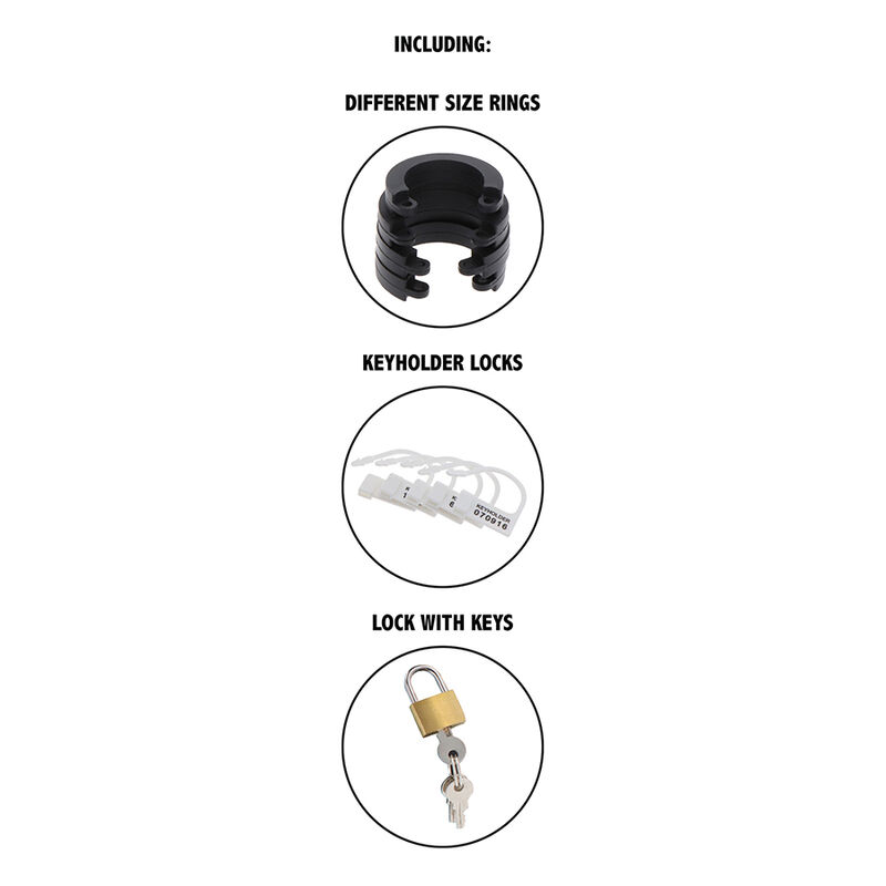 HIDDEN DESIRE - EXTREME CHASTITY COCK CAGE SILICONE SIZE L BLACK - Image 4
