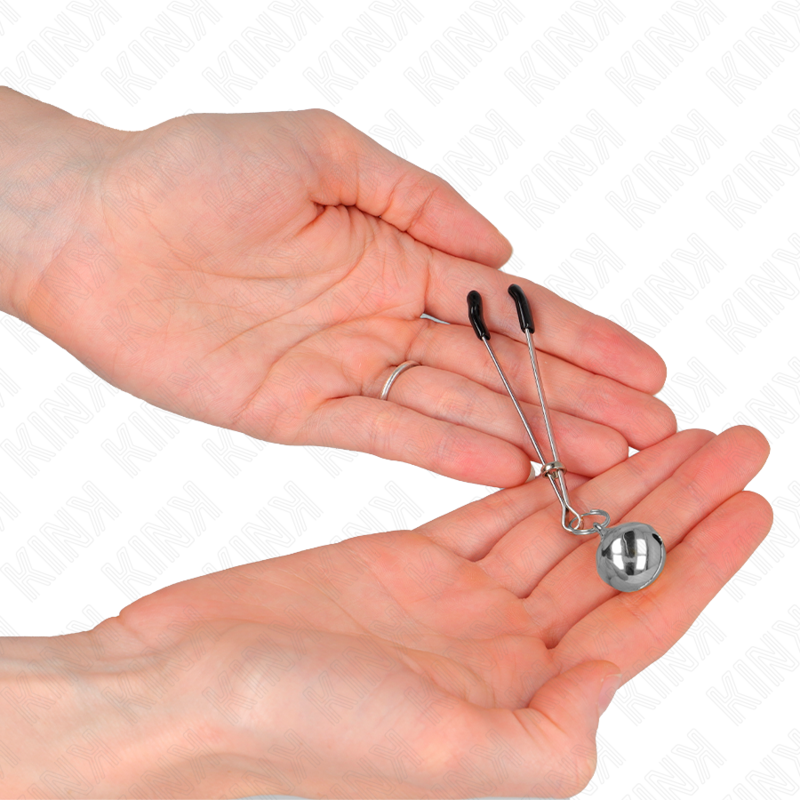 KINK - THIN BELL NIPPLE CLAMPS SILVER 7 CM - Image 3