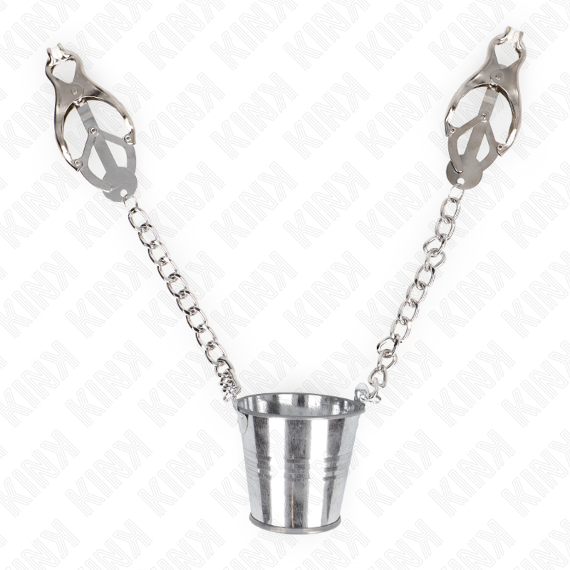 KINK - NIPPLE CLAMPS WITH A BUCKET SILVER - Image 2