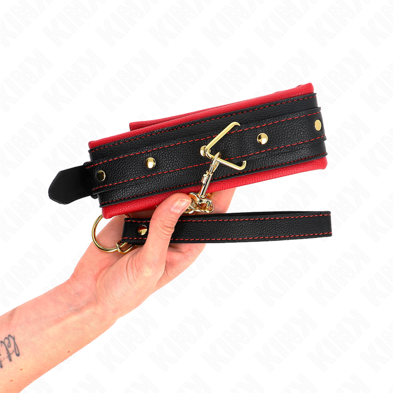 KINK - COLLAR WITH PLAIN FABRIC LEASH ADJUSTABLE 33-48 CM X 5.7 CM - Image 4