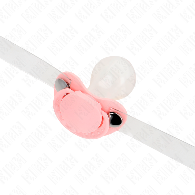 KINK - PINK PACIFIER SHAPED GAG 5.5 x 4 CM ADJUSTABLE 43-60 CM - Image 4