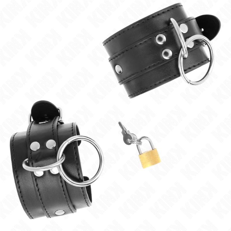 KINK - O-RING LOCKED WRIST RESTRAINTS BLACK ADJUSTABLE 20-28 CM X 5.5 CM - Image 2