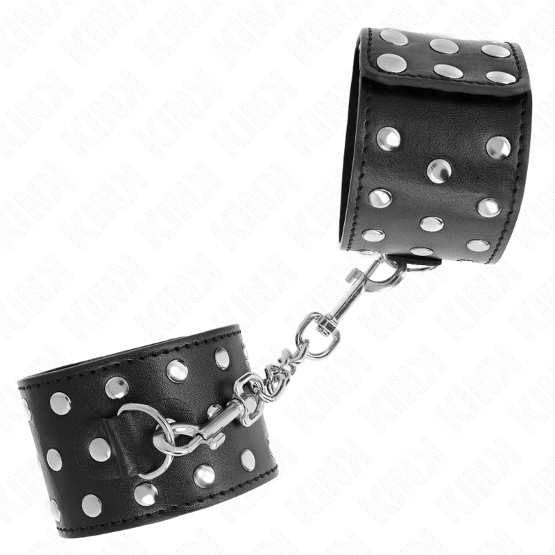 KINK - PUNK WRIST RESTRAINTS ADJUSTABLE 19-24 CM X 5.5 CM - Image 2