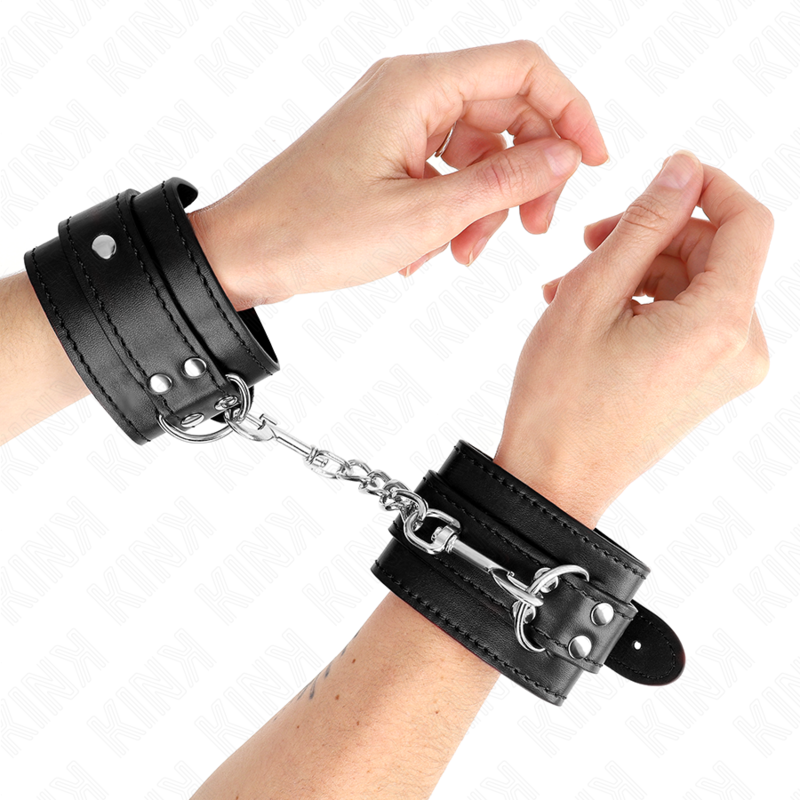 KINK - SIMPLE WRIST RESTRAINTS BLACK ADJUSTABLE 20-23 CM X 5.5 CM - Image 4