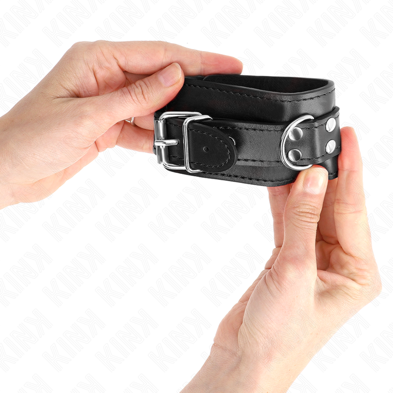 KINK - SIMPLE WRIST RESTRAINTS BLACK ADJUSTABLE 20-23 CM X 5.5 CM - Image 3