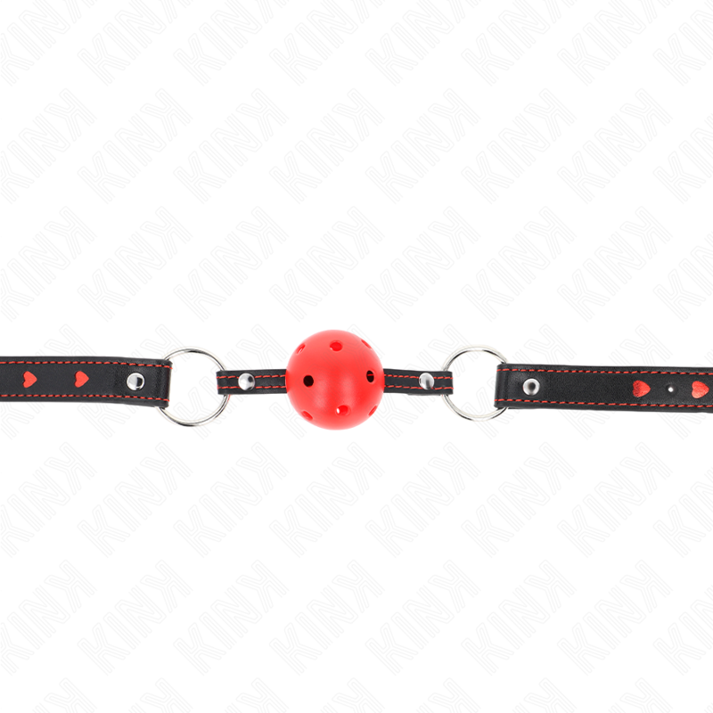 KINK - HOLLOW HARD RED BALL GAG MODEL 2 65 x 2.5 CM - Image 3