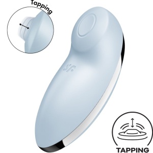 SATISFYER - TAP & CLIMAX 2 VIBRATOR & STIMULATOR BLUE