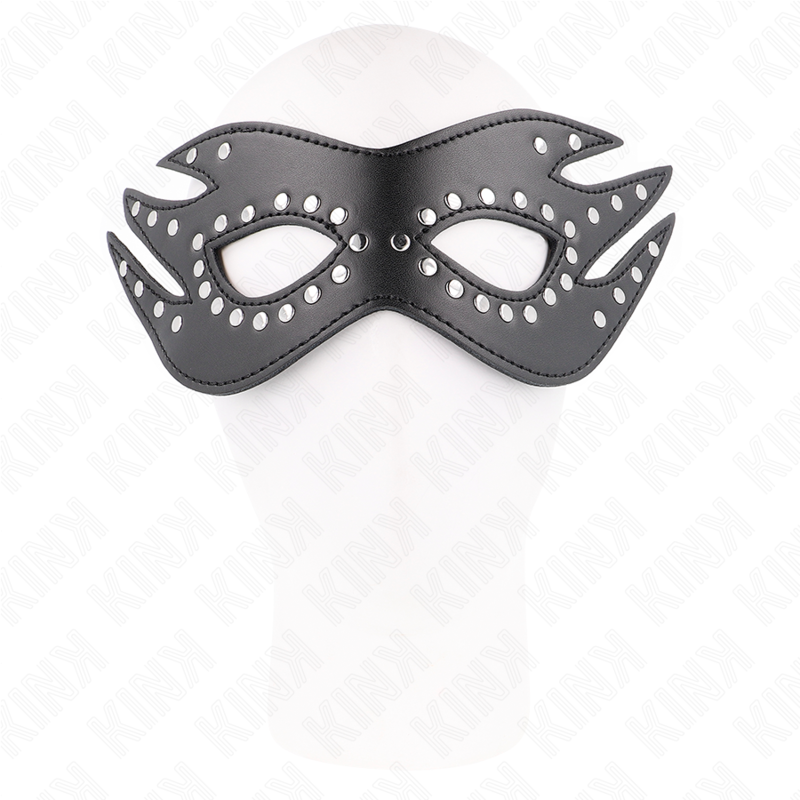 KINK - LEATHERETTE MASK WITH RIVETS MODEL 3 26 x 9.5 CM - Image 2
