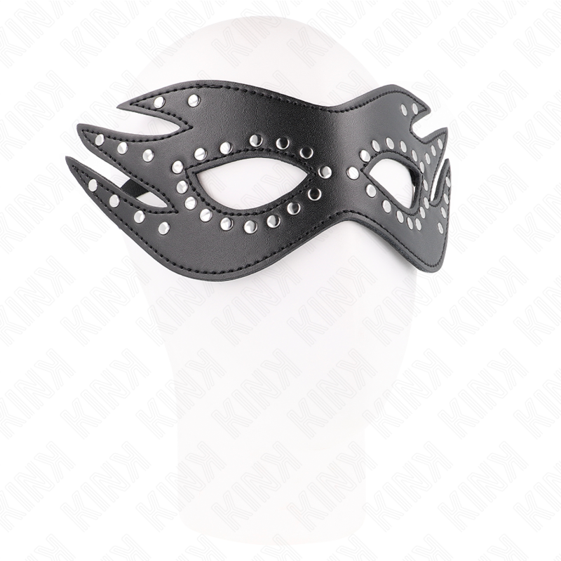 KINK - LEATHERETTE MASK WITH RIVETS MODEL 3 26 x 9.5 CM - Image 3