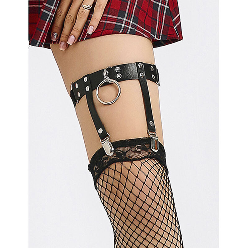 SUBBLIME - 953744 ADJUSTABLE LEATHER PUNK GARTER BLACK ONE SIZE - Image 10