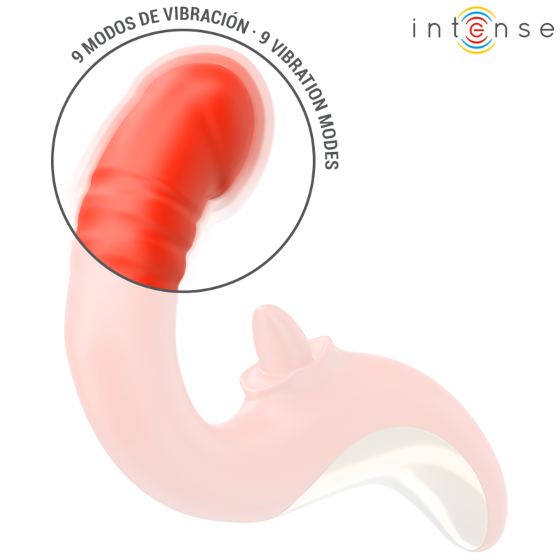 INTENSE - PAULINA VIBRATOR AND STIMULATOR IN U SHAPE RED - Image 5