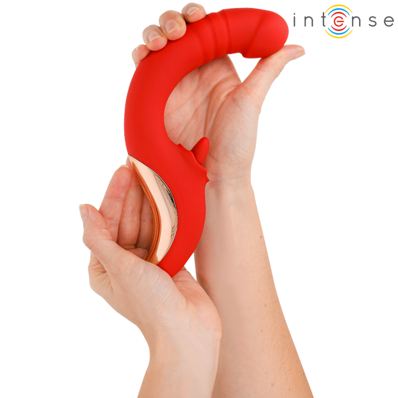 INTENSE - PAULINA VIBRATOR AND STIMULATOR IN U SHAPE RED - Image 2