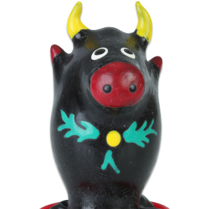 CONDOMERIE - HANDPAINTED NOVELTY CONDOMS BULL BLACK MODEL 1