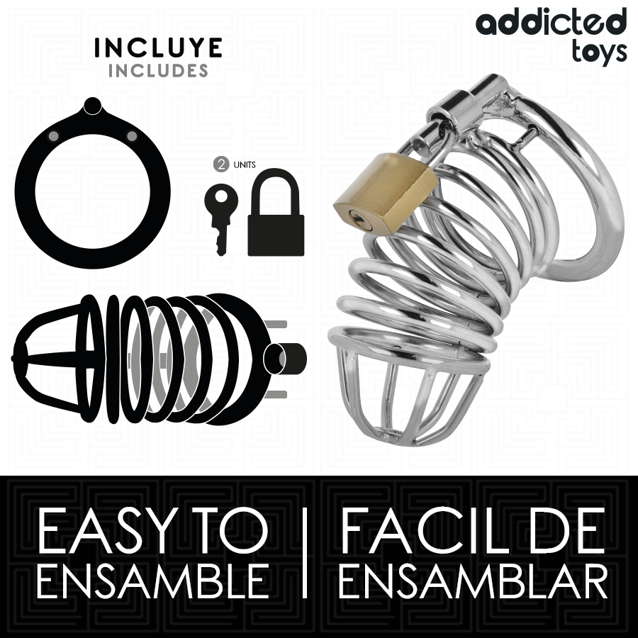 ADDICTED TOYS LOCKED - IRON CELL METAL PENIS CAGE 5 CM SIZE L - Image 4