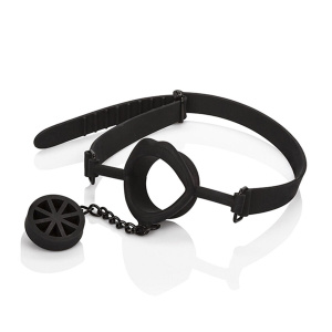 CALEXOTICS - SCANDAL GAG WITH BLACK SILICONE PLUG
