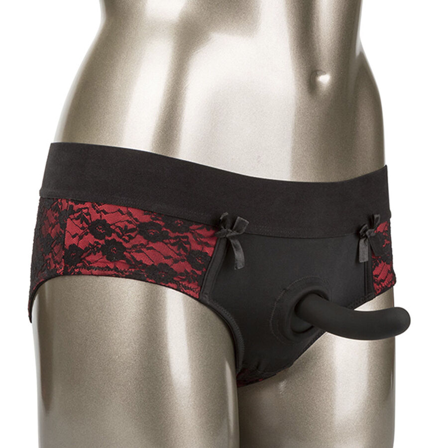 CALEXOTICS - SCANDAL SET OF CROTCHLESS PANTIES WITH DILDO SIZE L/XL