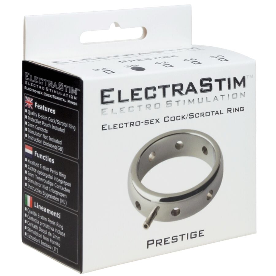 ELECTRASTIM - PRESTIGE ELECTROMAGNETIC METAL PENIS RING 34 MM - Image 4