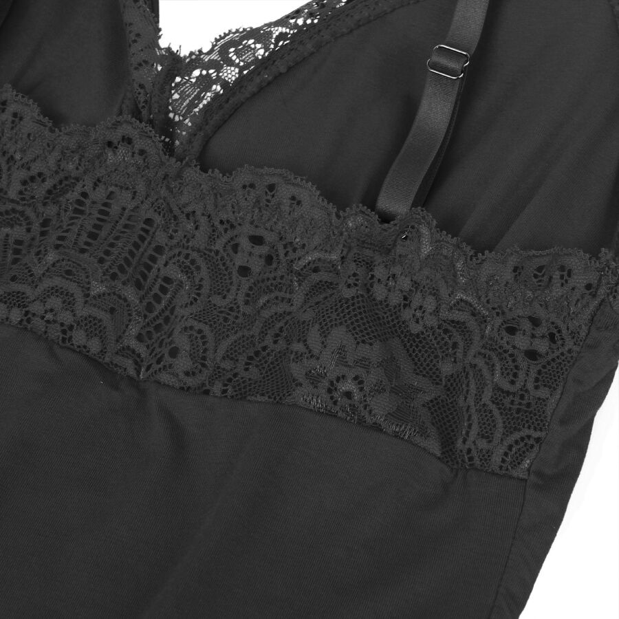 SUBBLIME - BLACK FLORAL LACE DETAIL TEDDY S/M - Image 13