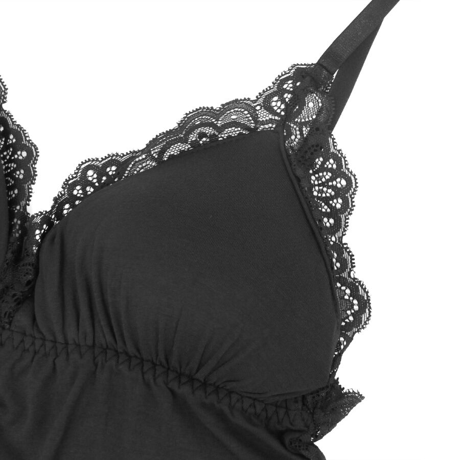SUBBLIME - BLACK FLORAL LACE DETAIL TEDDY S/M - Image 11