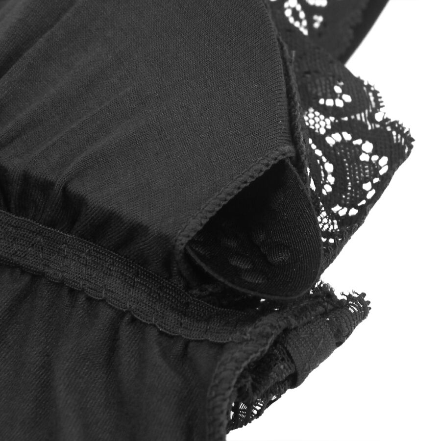 SUBBLIME - BLACK FLORAL LACE DETAIL TEDDY S/M - Image 14