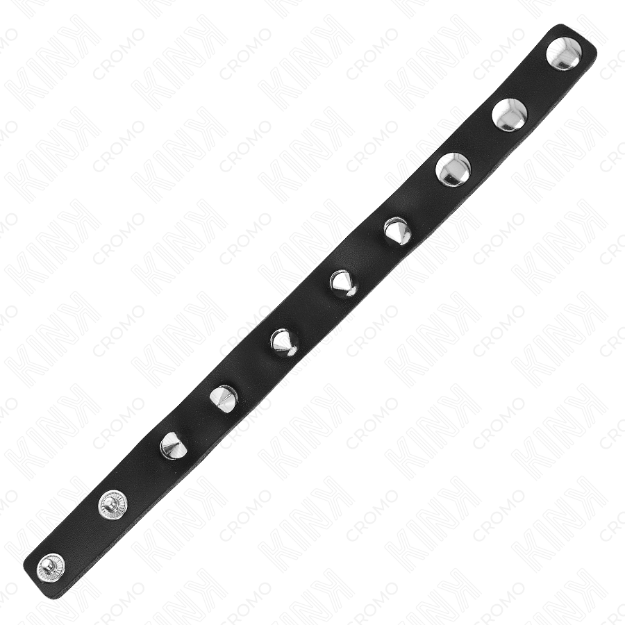 KINK - LEATHER PENIS RING WITH SPIKES 21.5 X 1.6 CM - Image 5