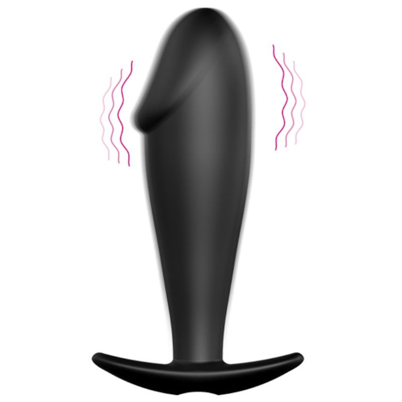 PRETTY LOVE - SILICONE ANAL PLUG PENIS FORM AND 12 VIBRATION MODES BLACK - Image 9