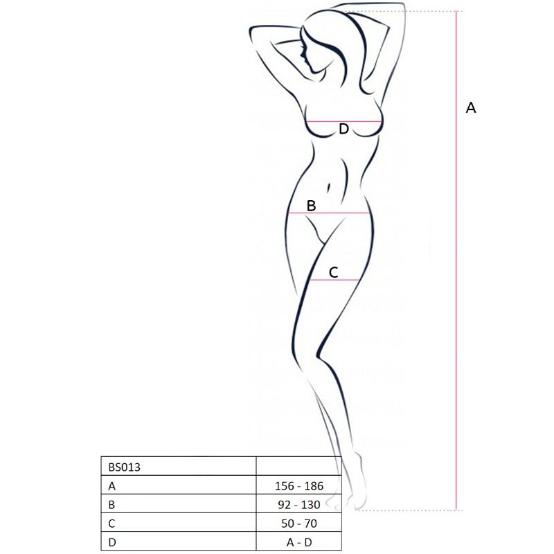 PASSION - WOMAN BS013 WHITE BODYSTOCKING ONE SIZE - Image 2
