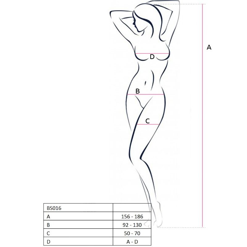 PASSION - WOMAN BS016 BODYSTOCKING BLACK ONE SIZE - Image 3