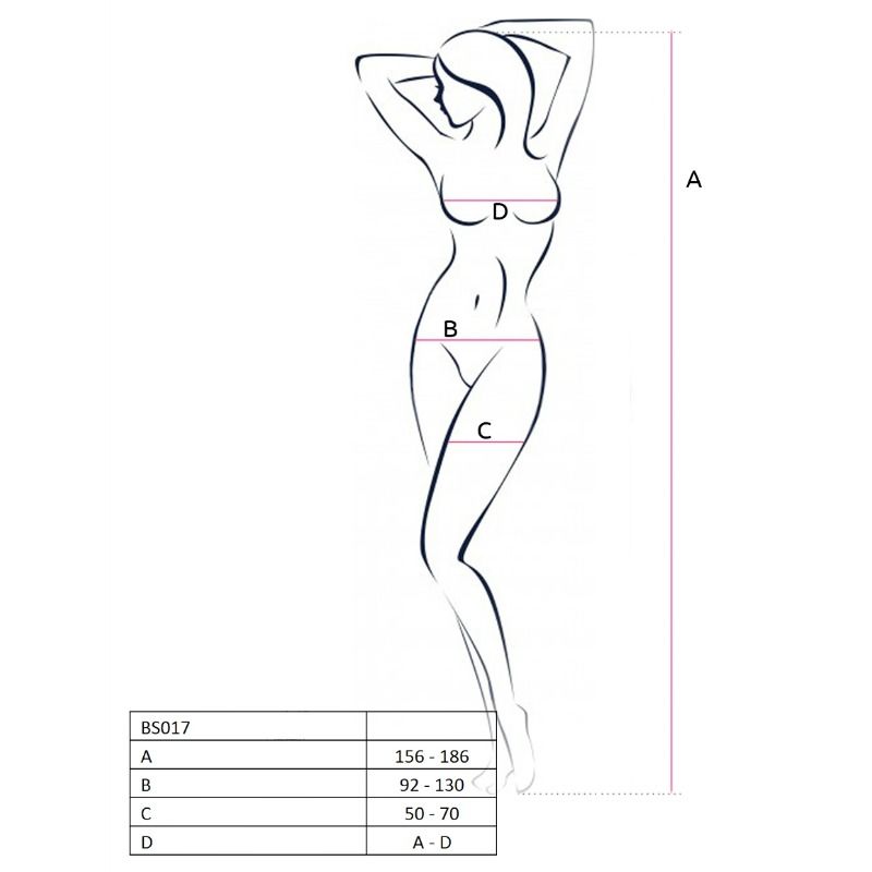 PASSION - WOMAN BS017 WHITE BODYSTOCKING ONE SIZE - Image 2