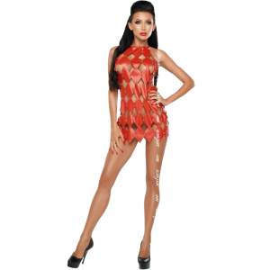 ME-SEDUCE - GWEN DRESS BARE BACK RED L/XL