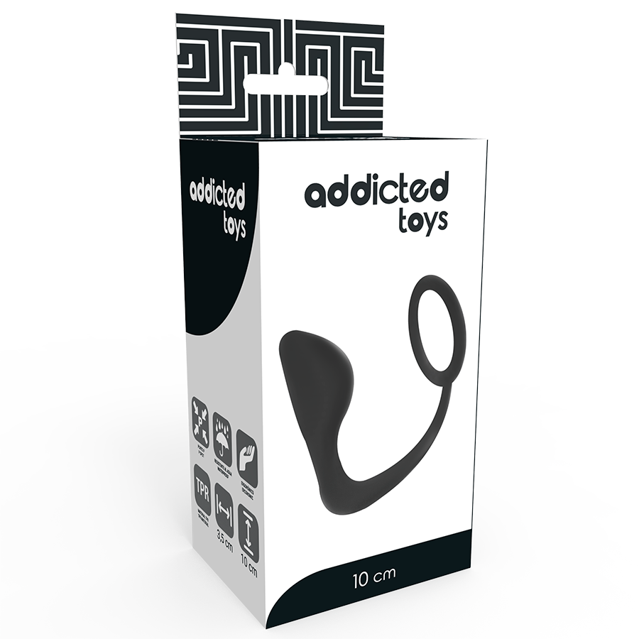 ADDICTED TOYS - ANAL PLUG WITH BLACK PENIS RING - Image 4
