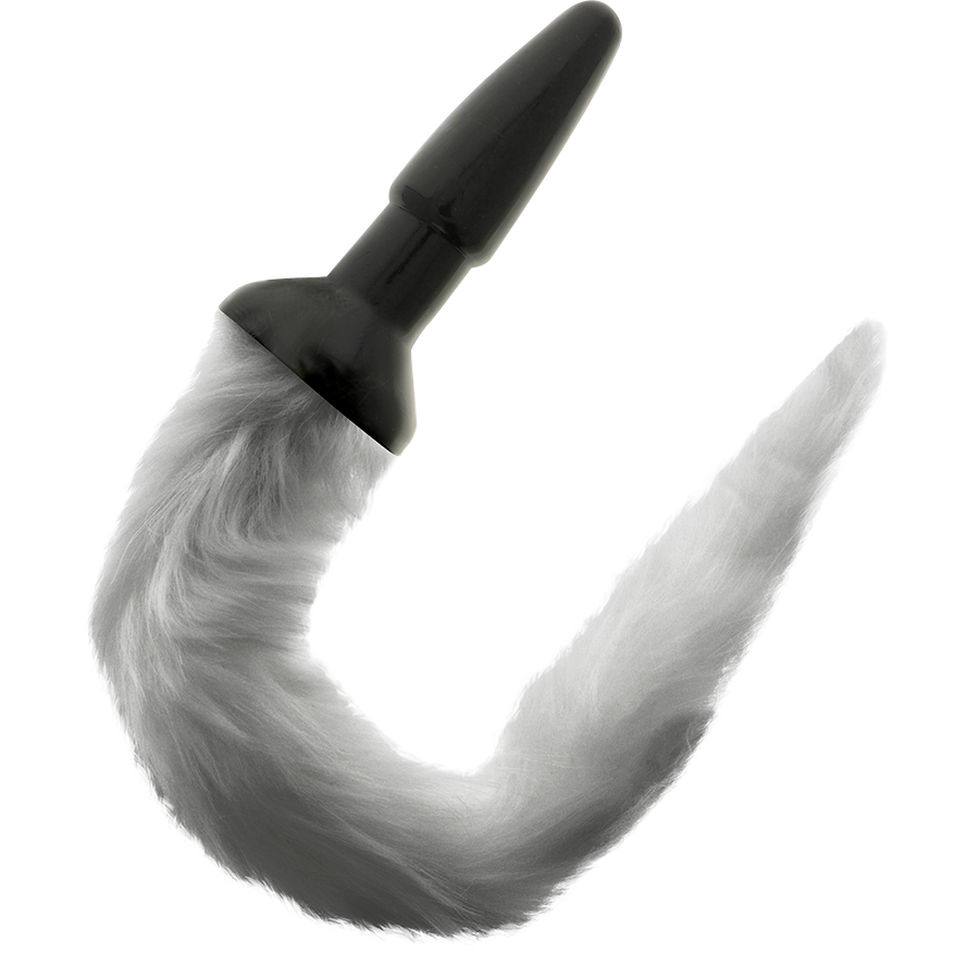 DARKNESS - SILICONE ANAL PLUG WITH GRAY TAIL - Image 2